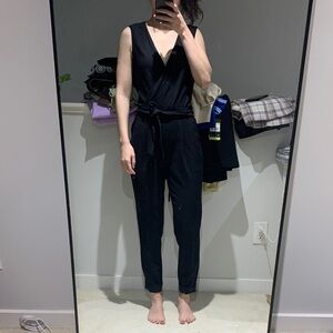 Theory Black Sleeveless Jumpsuit